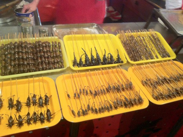 Scorpions on offer at Wangfujing Street night market