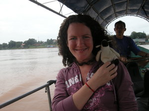 Crossing the river to Laos