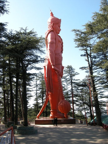 Hamuman statue overlooking Shimla