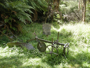 Old farming machinery at the side of the Wanganui