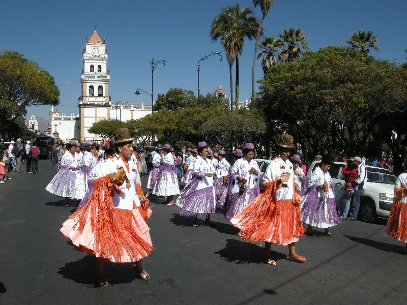 Mayday parades in the main plaza