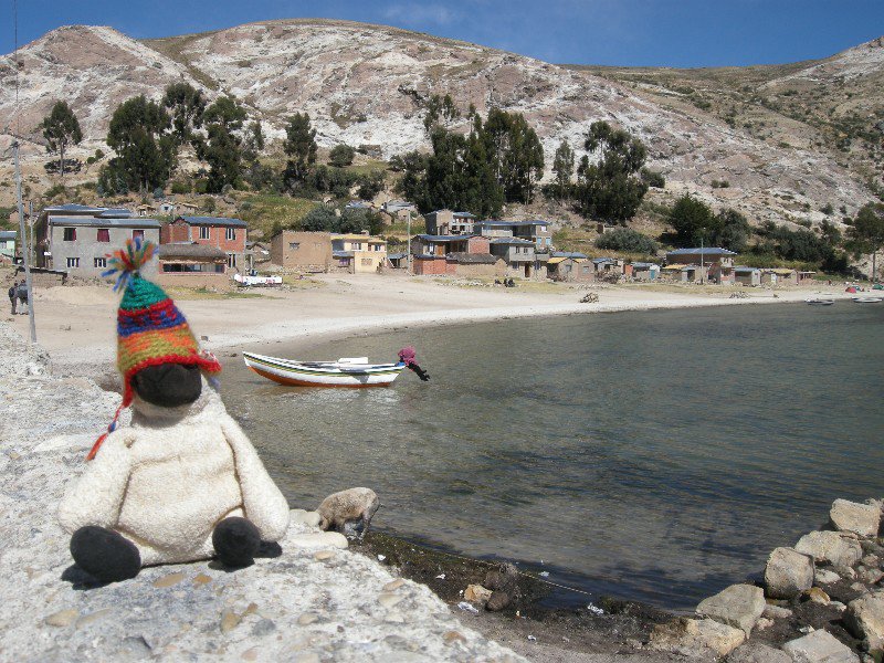 Bob on the shores of Lake Titicaca