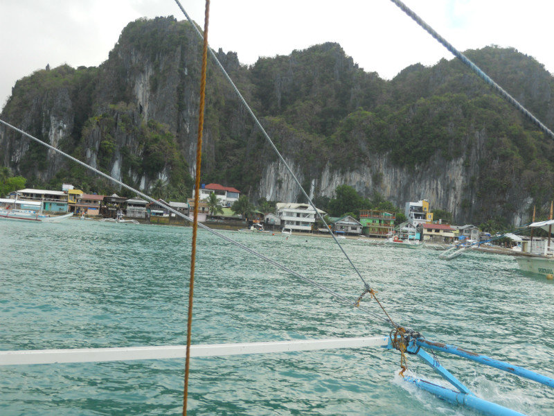 El Nido town from the boat
