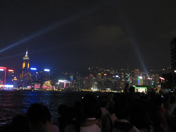 Light show in Hong Kong