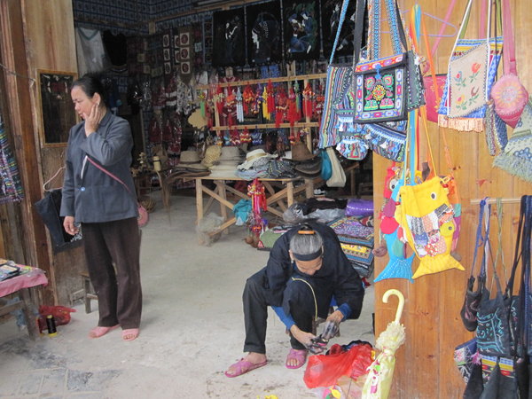 Dong Woman in her shop