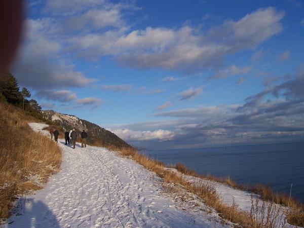 Taking a stroll by Lake Baikal