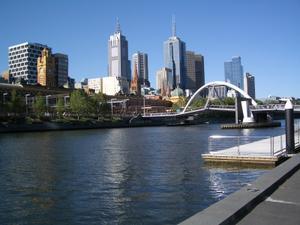 Melbourne river front - nice to be home again.