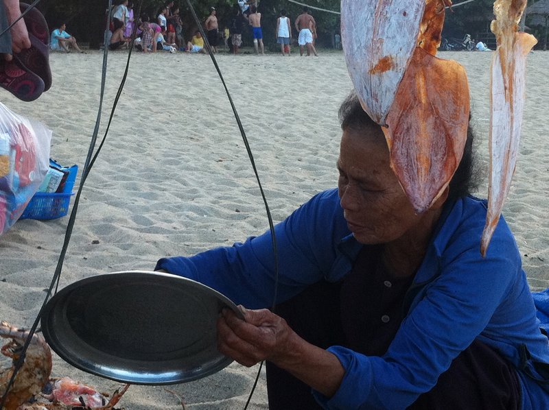 The seafood vendor 
