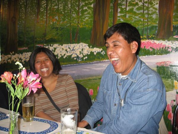 Rosemery and Jaime enjoying a good laugh