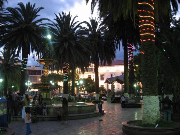 Main Plaza in Tarija by Night