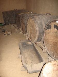 Casks where the wine is kept