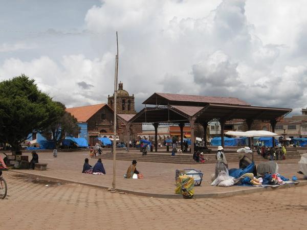 Main plaza in the village of Tiwanaku