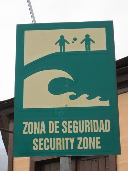 Safe zone in case of tsunamis