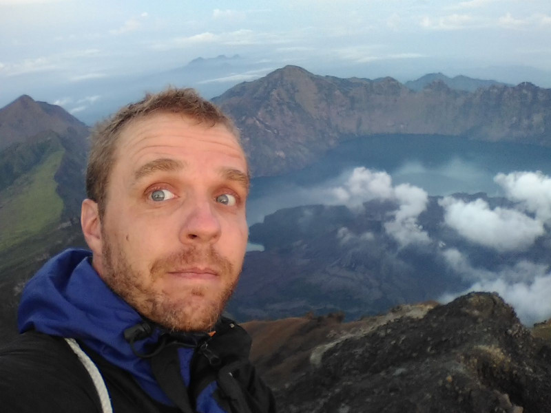 Mind blown on top of Mt. Rinjani 2016