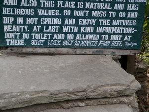 Educational Hot Spring Sign