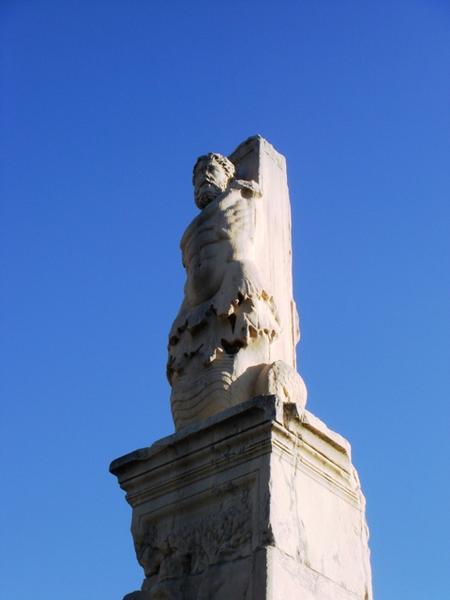 Statue at the ancient agora