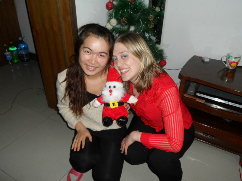 Melinda and me... and Santa!