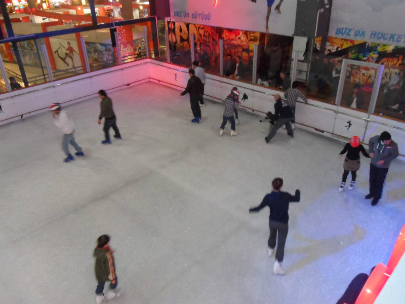 The skating rink from above