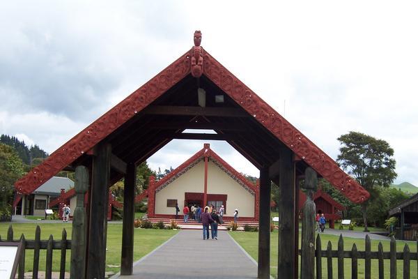 Long house at Te Puia