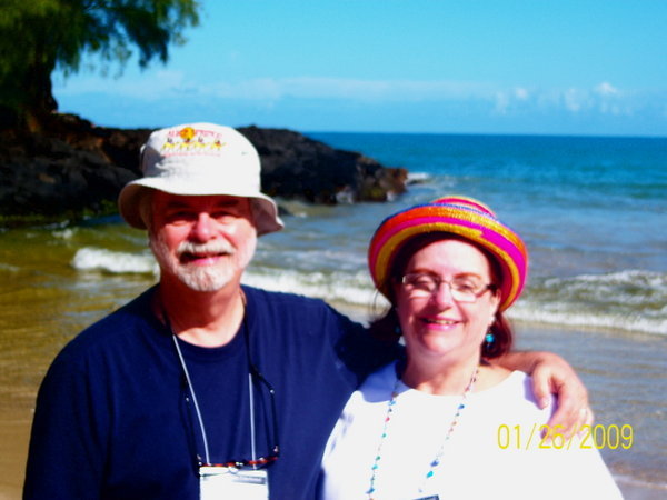 John & Marty at Huki-lau beach