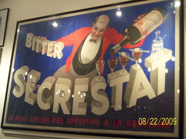 poster in restaurant