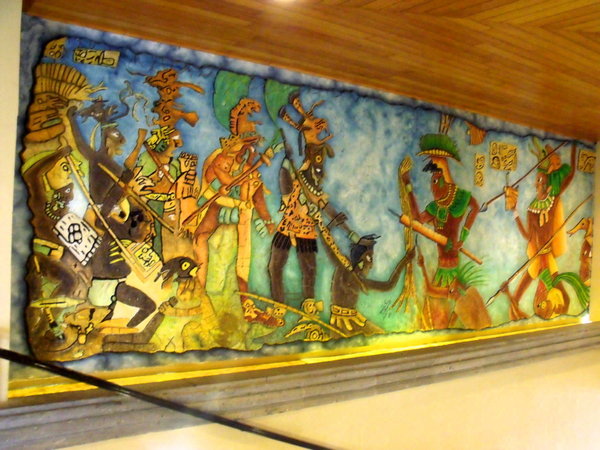 Mayan Mural in hotel