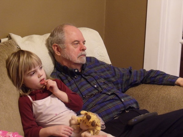 Grampa & Josie watching TV