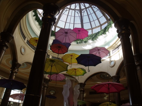 Umbrella display at the Platzzo
