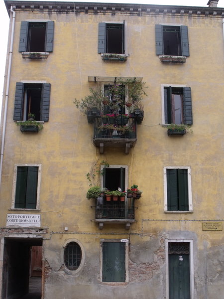 Venitian house with greenery