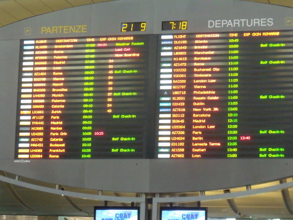 arrival-departure board