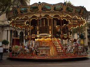 Carousel in the middle of the town square