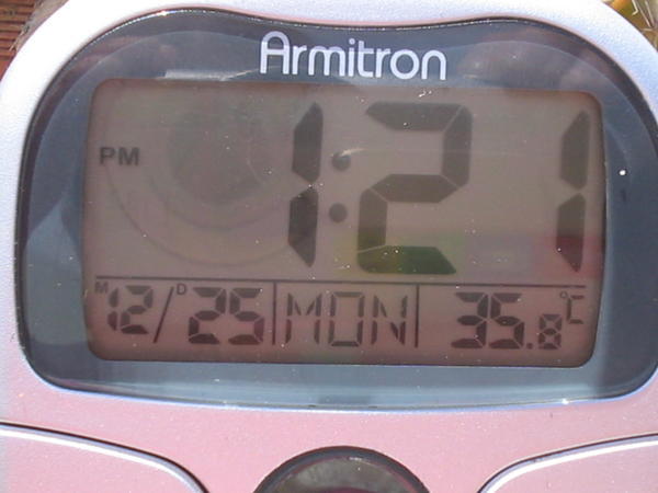 Check out the temp on Xmas day...