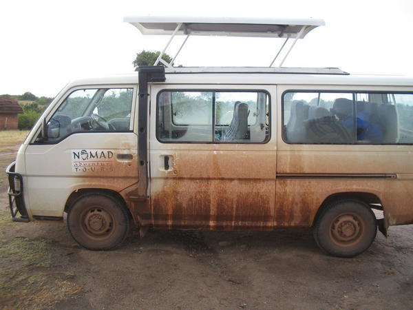 The minibus, our vehicle