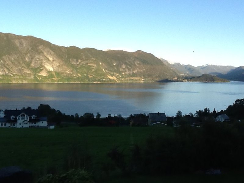 View of fjord from kitchen