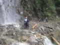 Crossing the landslide 