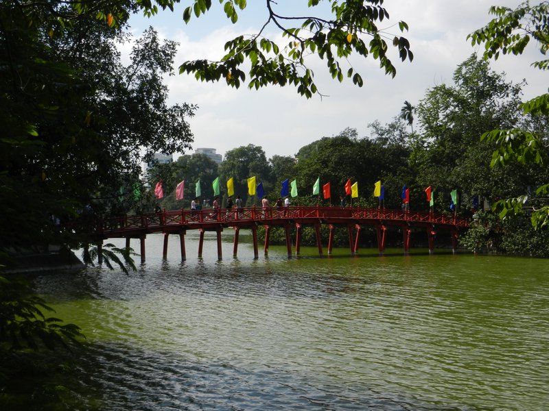 The pretty Hoan Kiem lake in Old Hanoi
