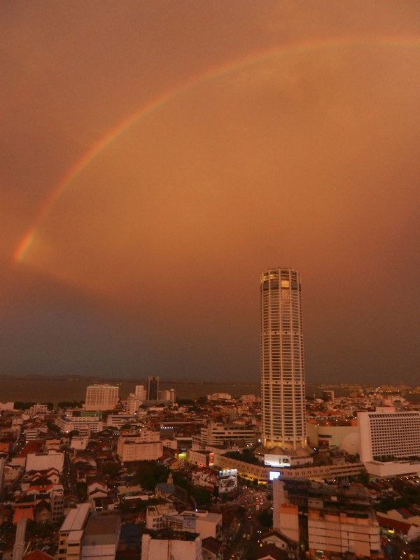 Rainbow over George Town
