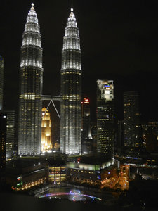 THE towers as seen from the SkyBar of the Traders Hotel