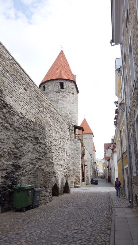 Street and wall of Tallinn