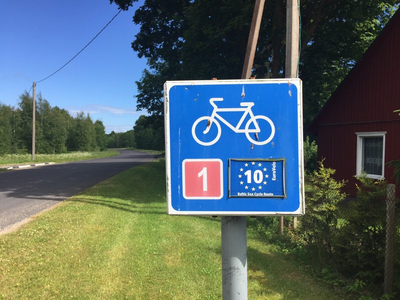 Eurovelo 10 sign - we followed this for most of route