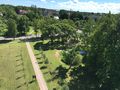 View from tower at oldest Luthern church in Latvia in Sigulda