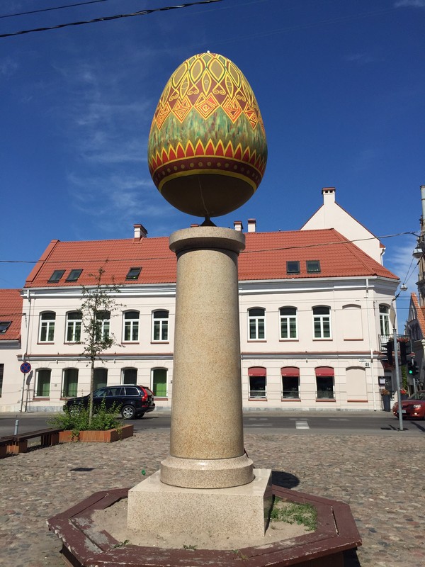 Ukrainian egg square in Vilnius