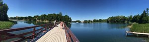 Panoramic pic of first view of Trakai area