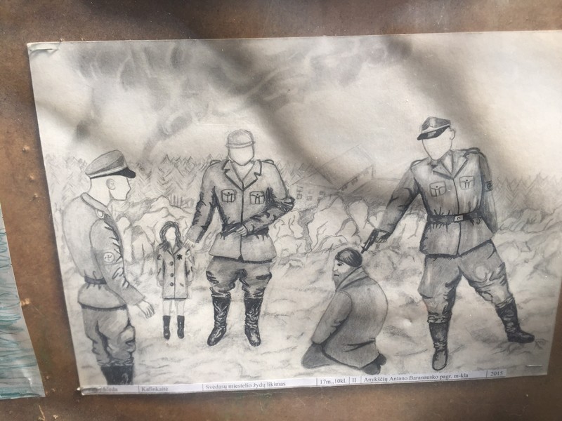 Kids drawings about nazis and murder at the Genocide museum