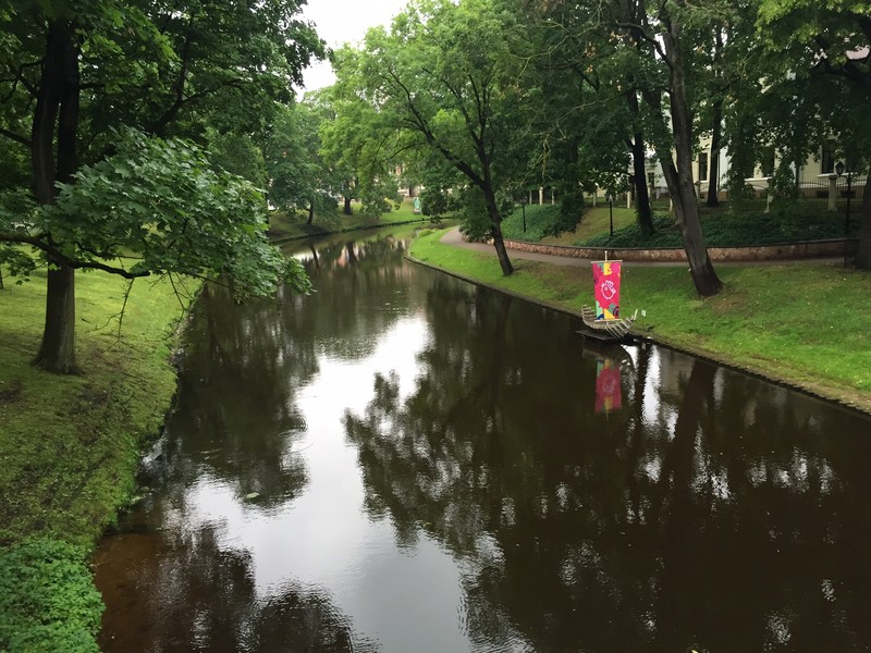 Small river in Riga in Zpark