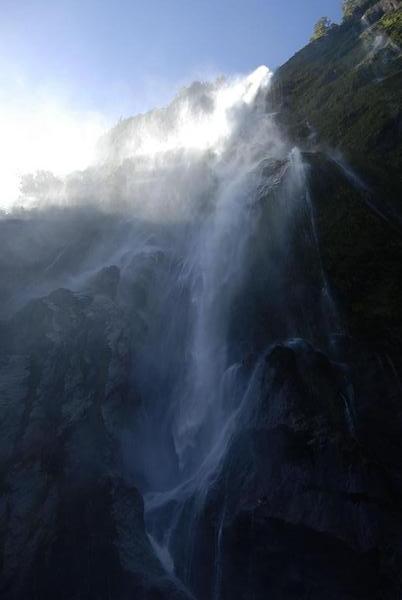 Waterval in Milford Sound