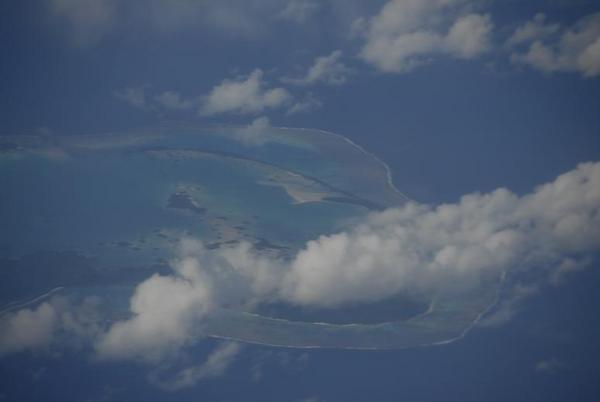 Fiji vanuit het vliegtuig