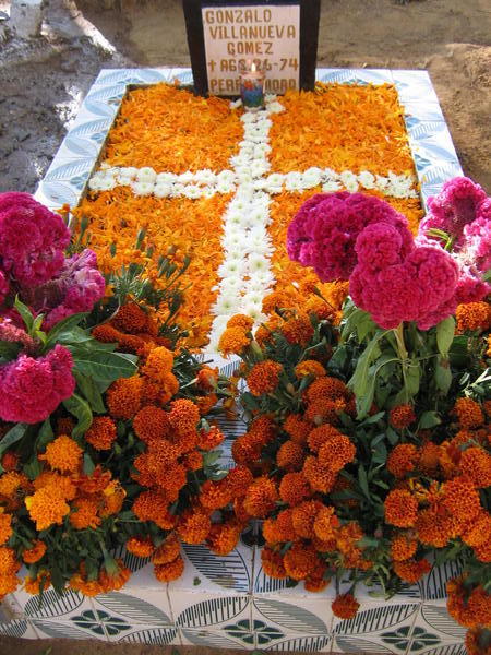 Flowers on a grave