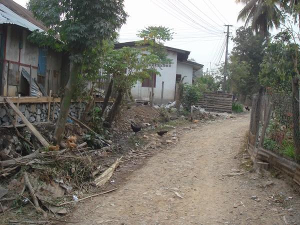 Typical street in Laos