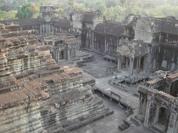 The view inside of Angkor Wat 